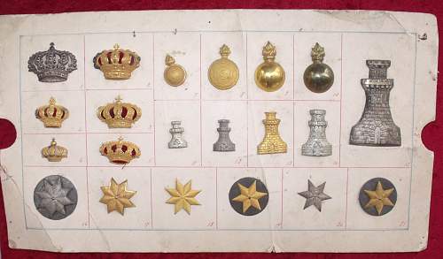 Spanish Insignia Sample Board