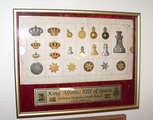 Spanish Insignia Sample Board