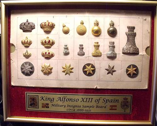 Spanish Insignia Sample Board