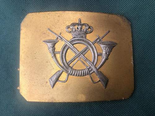 Spanish Infantry Buckle &amp; Gala Belt Alfonso XIII era