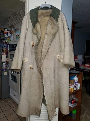 WW2 German Army Eastern Front White fur Long Coat/Major Patch WHAT DO YOU THINK?