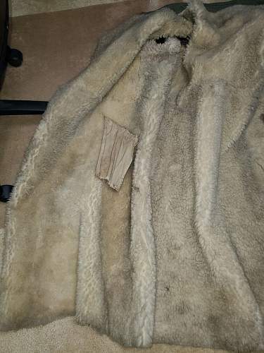 WW2 German Army Eastern Front White fur Long Coat/Major Patch WHAT DO YOU THINK?