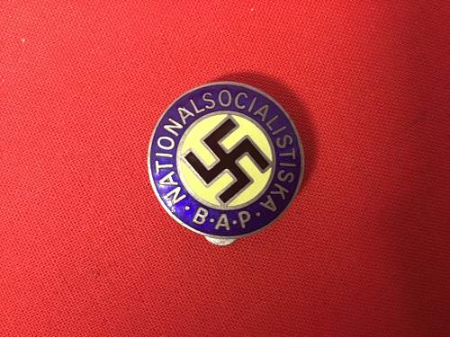 Swedish NSAP members badge ?