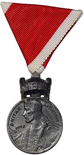 Croatian WW2 Medal of King Zvonimir