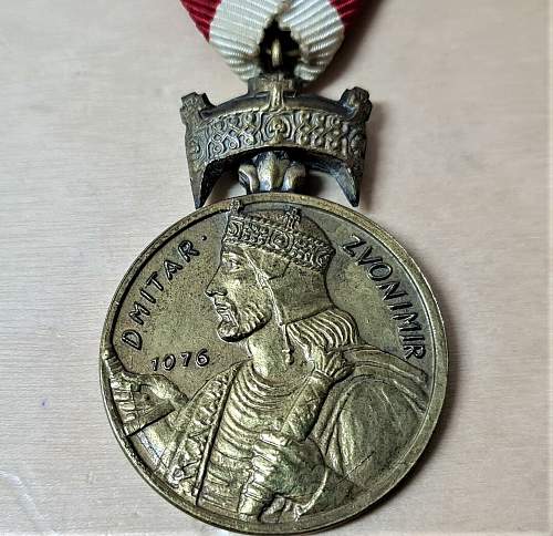 Croatian WW2 Medal of King Zvonimir