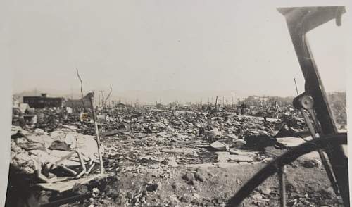 2 Original 1945 Photos of aftermath of Hiroshima Atomic bombing