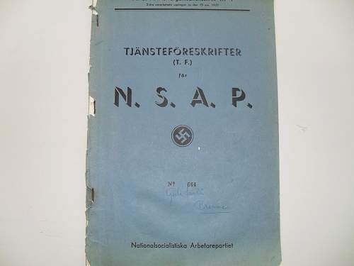 Rare Swedish NSAP items