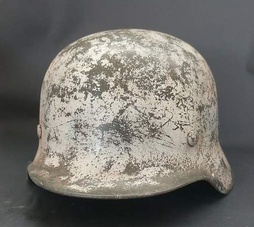 Winter camo Finnish M40/M55 helmet