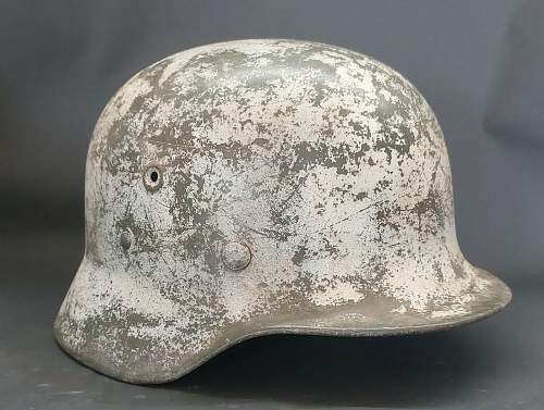 Winter camo Finnish M40/M55 helmet