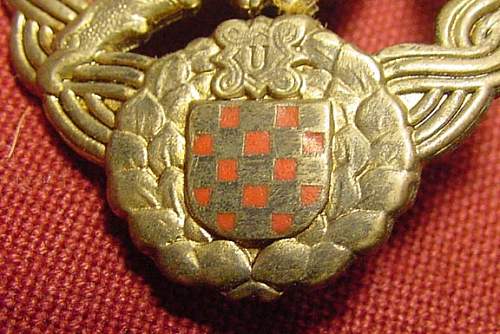 WW2 Croatian Paratrooper Badge