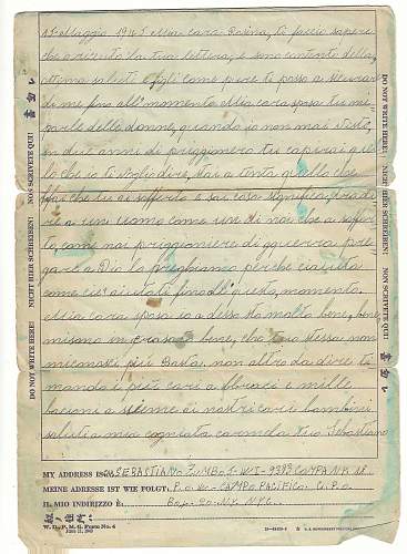WW2 Era Letter Written by Italian POW in the USA.