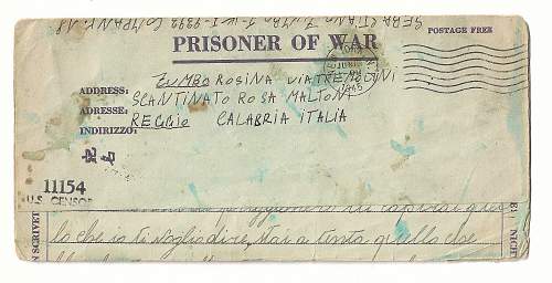 WW2 Era Letter Written by Italian POW in the USA.