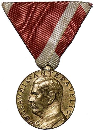 Ante Pavelic Bravery Medal in Silver