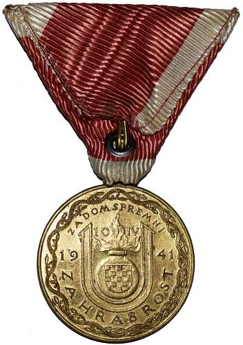 Ante Pavelic Bravery Medal in Silver