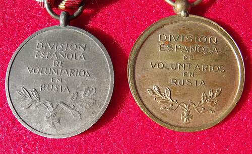 WW2 Spanish Medal VOL in Russia