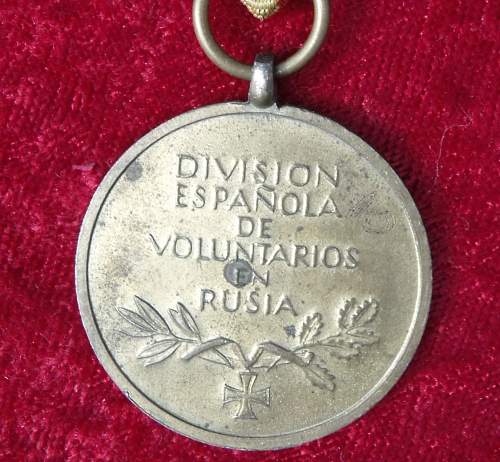 WW2 Spanish Medal VOL in Russia