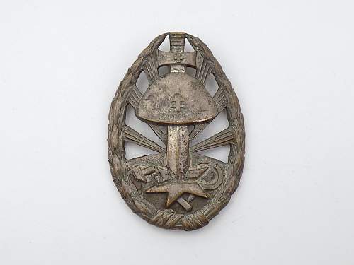 Slovakia Eastern Front Service Honor Badge fake or original