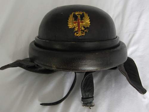 Spanish armoured crew helmet.