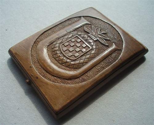 Beautifully Made Wooden Croatian Ustasha Cigarette Box