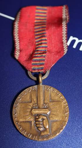 Romanian Crusade Against Communism Medal 1942-1944