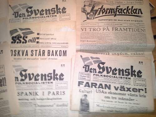 Rare Swedish NSAP items