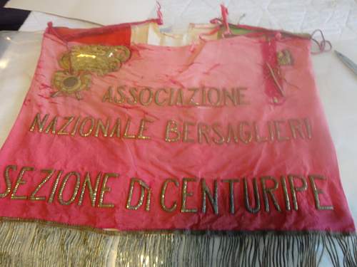 Italian Silk and Gold Banner, Date?  Translation?