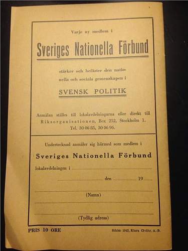 Rare Swedish NSAP items