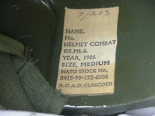 British Mk6 helmet