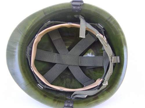 SOUTH KOREAN version of the IRAQI M80 ballistic helmet with leaf camo cover