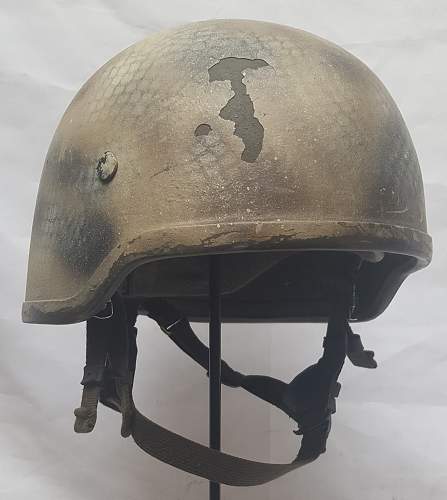 German paratrooper helmet - Afghanistan returnees with custom camouflage