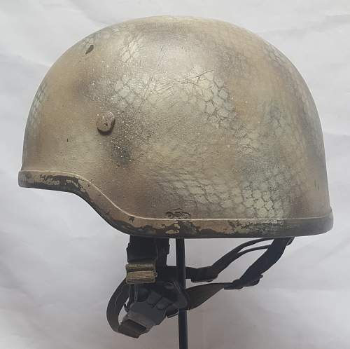 German paratrooper helmet - Afghanistan returnees with custom camouflage