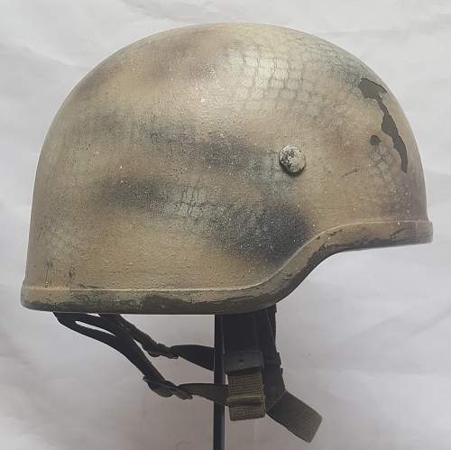 German paratrooper helmet - Afghanistan returnees with custom camouflage