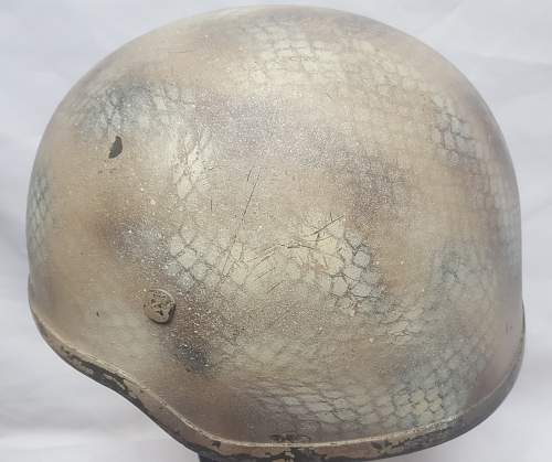 German paratrooper helmet - Afghanistan returnees with custom camouflage