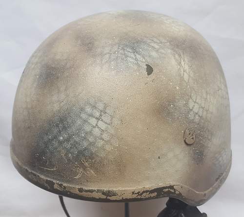 German paratrooper helmet - Afghanistan returnees with custom camouflage