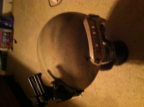 my new project, turning a CVC kevlar tanker helmet into a ops core type helmet