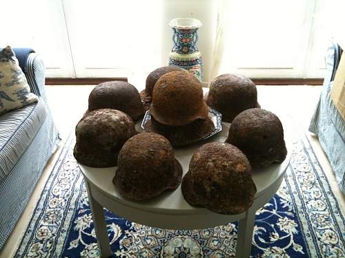 German helmets I found in Denmark 20-5-2010