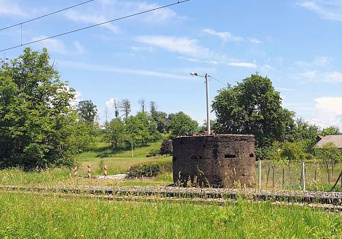 War relics along railroad Croatia