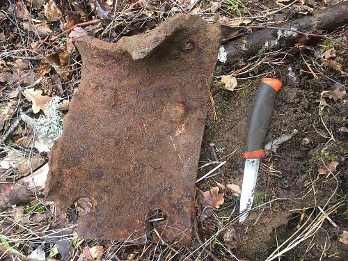 Relics of a blown up railway bridge.