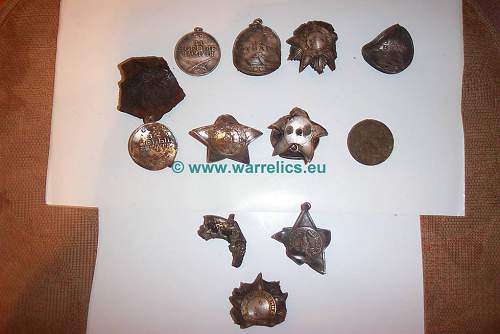 Soviet awards recovered from the stuff location