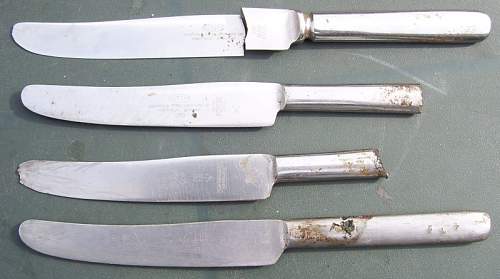 British knives, forks and spoons.