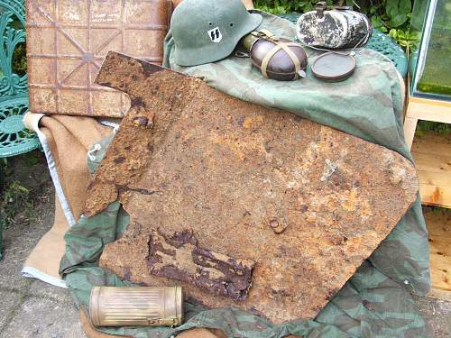 Relic German Pak 40 battle damaged Shield recovered HILL 112 Normandy