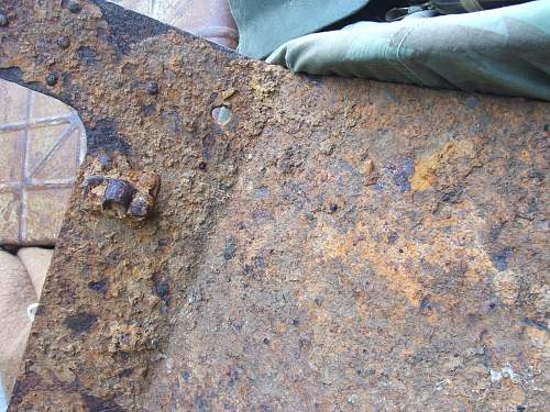 Relic German Pak 40 battle damaged Shield recovered HILL 112 Normandy