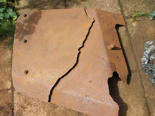 Relic German Pak 40 battle damaged Shield recovered HILL 112 Normandy