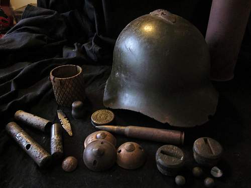 Finnish winter war relics from the battle in Kuhmo in 1939-40