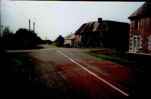 Battle damaged Road sign route to a Knights Cross.