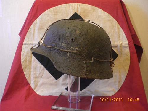 SD luft helmet with bailing wire found SEELOW HEIGHTS