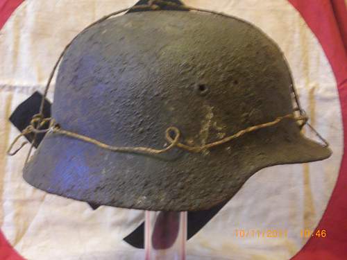 SD luft helmet with bailing wire found SEELOW HEIGHTS