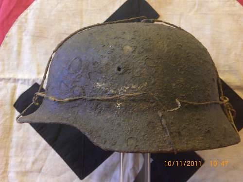 SD luft helmet with bailing wire found SEELOW HEIGHTS