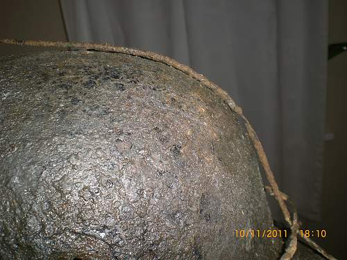 SD luft helmet with bailing wire found SEELOW HEIGHTS