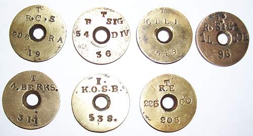 Brass identification plate marked